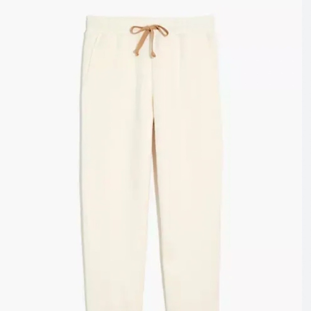 Madewell white fleece sweatpants